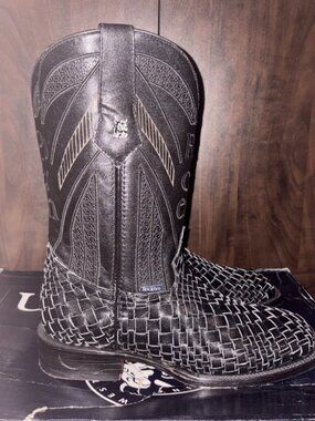 Brahma Bravo Men 11W Black Leather Steel Toe Work Hiking‎ Biker Western Boots** Brahma Bravo Men 11W Black Leather Steel Toe Work Hiking  main image 4